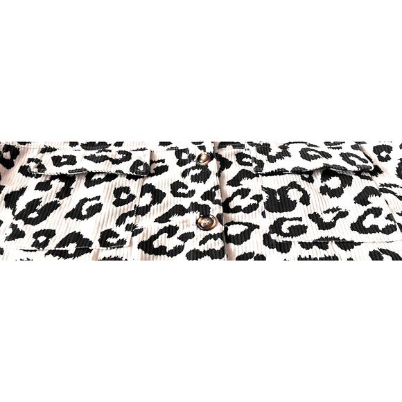 HEYDAY CASUAL BUTTON JACKET, WOMENS, S, BLACK & VERY LIGHT PINK - ANIMAL PATTERN - Picture 4 of 9